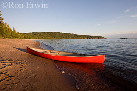 Red Canoe on Gargantua Beach