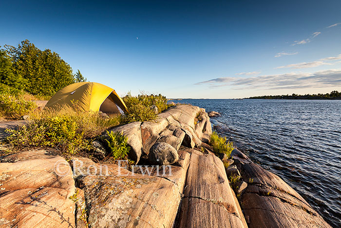 Camping at Mouth of the French River, ON