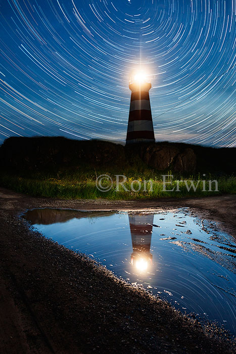 Star Trails and Lighthouse