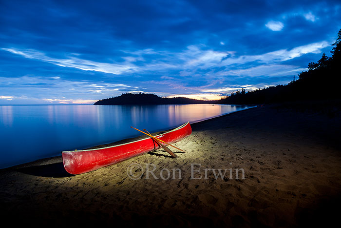 Canoe and Lake Superior © Ron Erwin