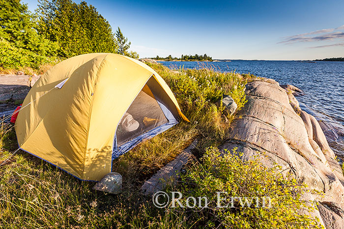 Camping at the Mouth of the French River, ON