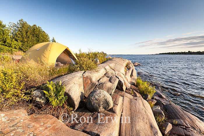 Camping at Mouth of the French River, ON