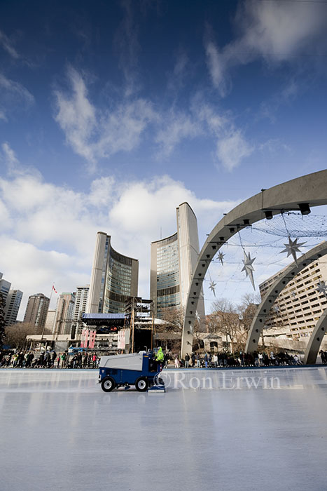 Cleaning Toronto City Hall Rink