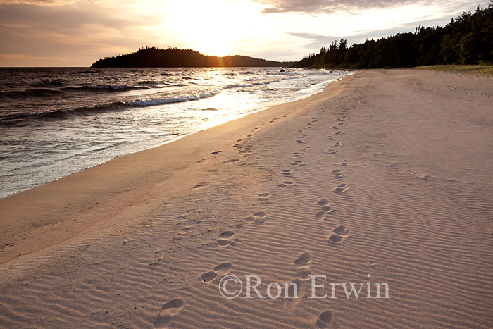 Setting Sun over Lake Superior