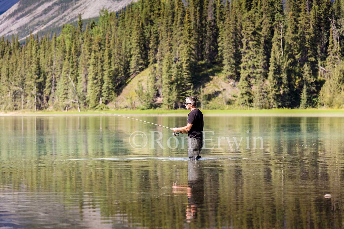 Fishing at Muncho Lake, BC